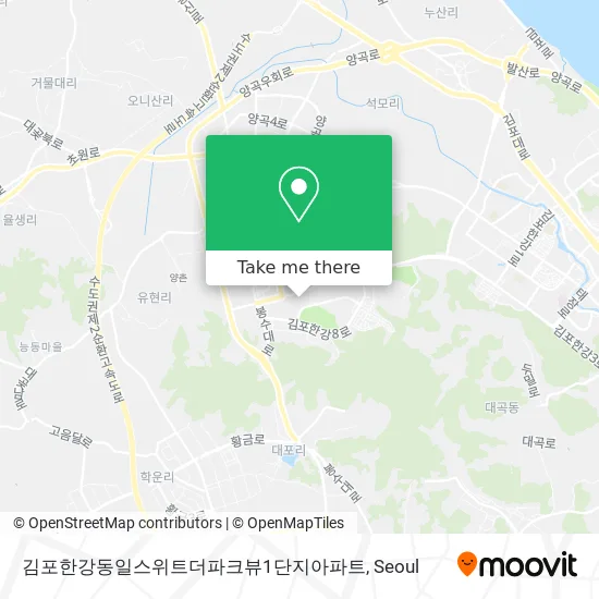 김포한강동일스위트더파크뷰1단지아파트 map