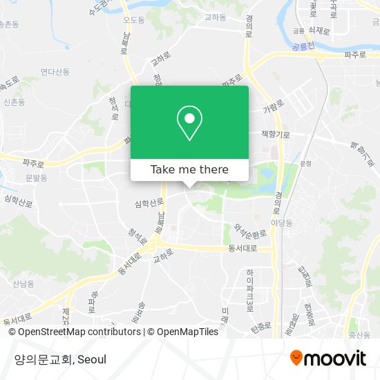 양의문교회 map