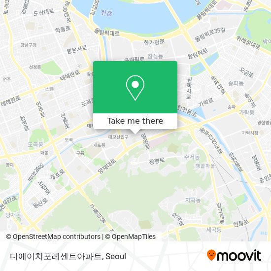 디에이치포레센트아파트 map