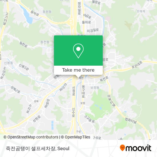 죽전곰탱이 셀프세차장 map