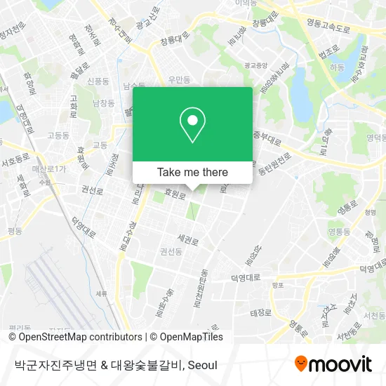 박군자진주냉면 & 대왕숯불갈비 map