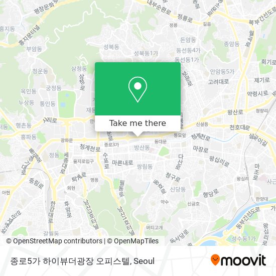 종로5가 하이뷰더광장 오피스텔 map