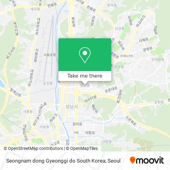 Seongnam dong Gyeonggi do South Korea map