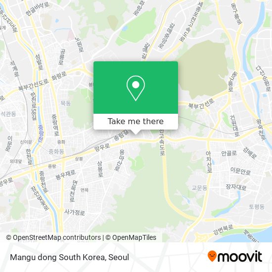 Mangu dong South Korea map