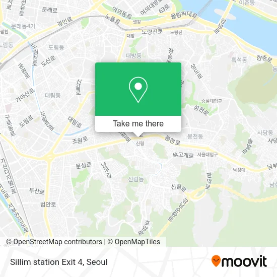 Sillim station Exit 4 map