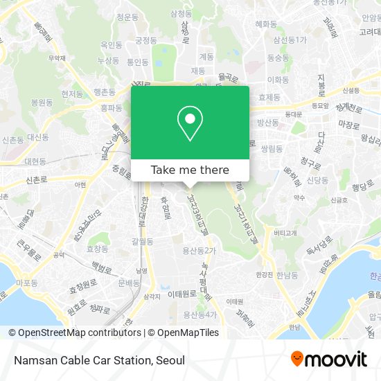 Namsan Cable Car Station map
