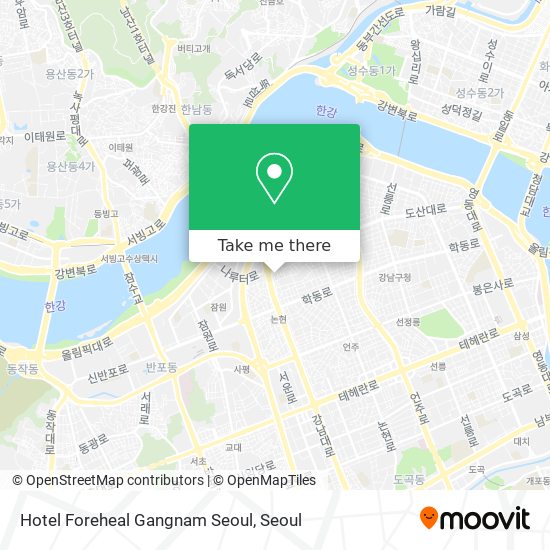 Hotel Foreheal Gangnam Seoul map