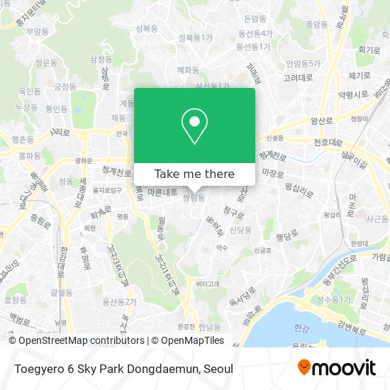 Toegyero 6 Sky Park Dongdaemun map