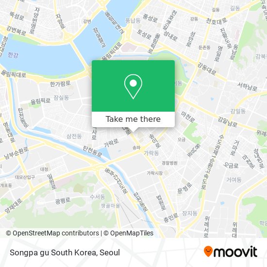 Songpa gu South Korea map