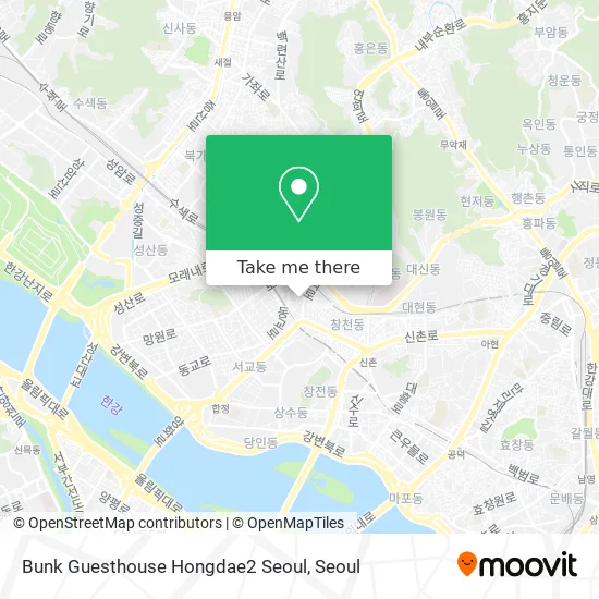 Bunk Guesthouse Hongdae2 Seoul map
