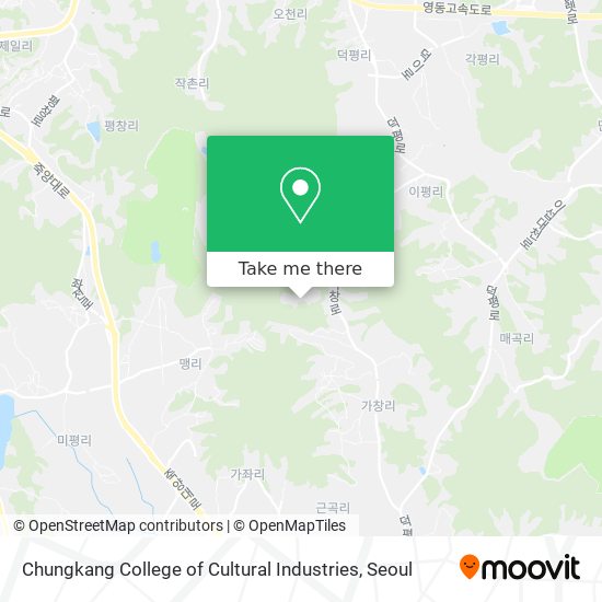 Chungkang College of Cultural Industries map