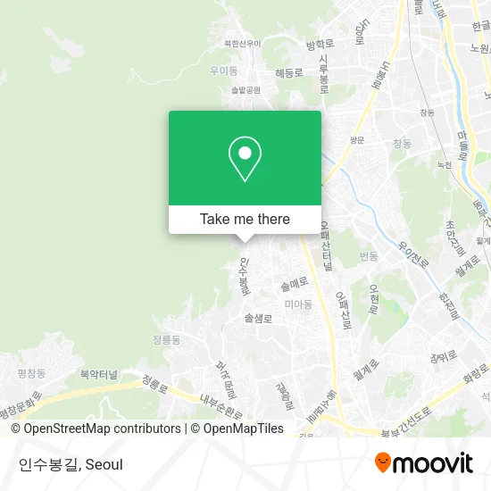 인수봉길 map