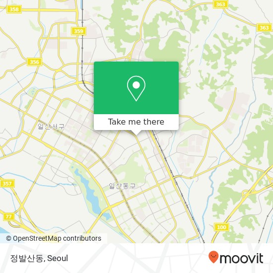 정발산동 map