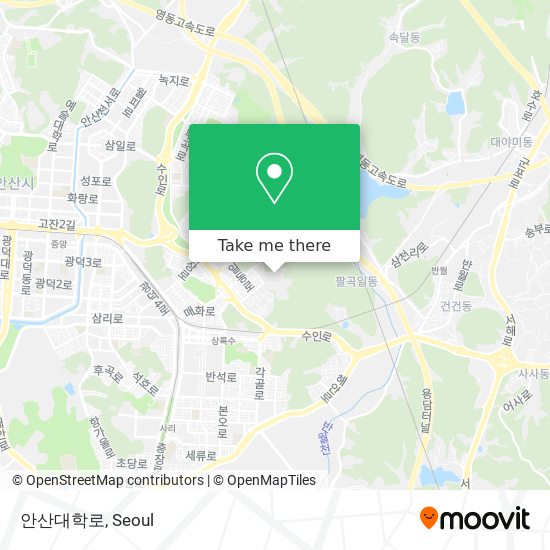 안산대학로 map