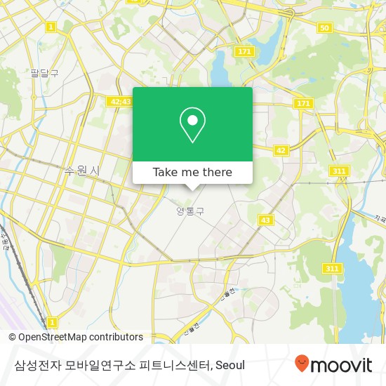 삼성전자 모바일연구소 피트니스센터 map