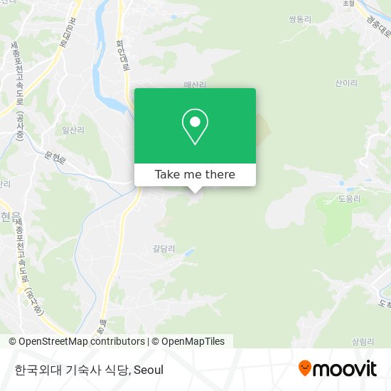 한국외대 기숙사 식당 map