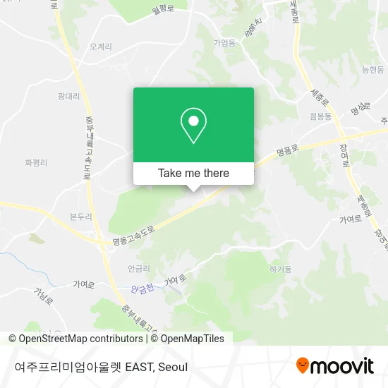 여주프리미엄아울렛 EAST map