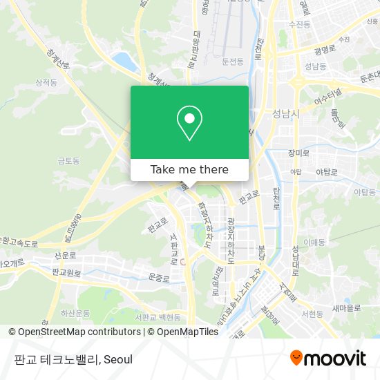 판교 테크노밸리 map