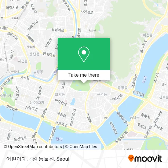어린이대공원 동물원 map