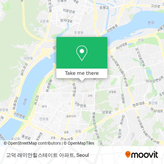 고덕 래미안힐스테이트 아파트 map
