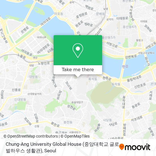 Chung-Ang University Global House (중앙대학교 글로벌하우스 생활관) map