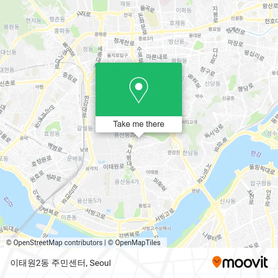 이태원2동 주민센터 map