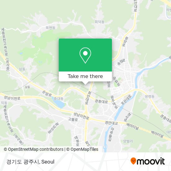 경기도 광주시 map
