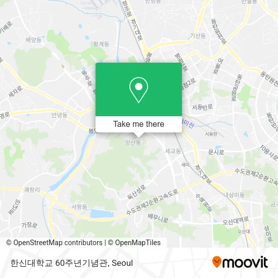 한신대학교 60주년기념관 map