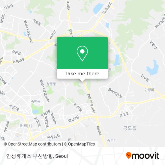 안성휴게소 부산방향 map