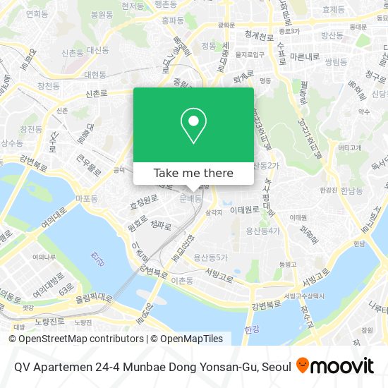 QV Apartemen 24-4 Munbae Dong Yonsan-Gu map