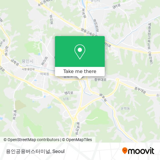 용인공용버스터미널 map