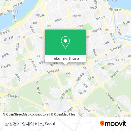 삼성전자 양재역 버스 map