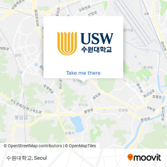 수원대학교 map