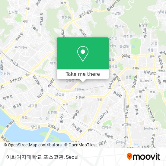 이화여자대학교 포스코관 map