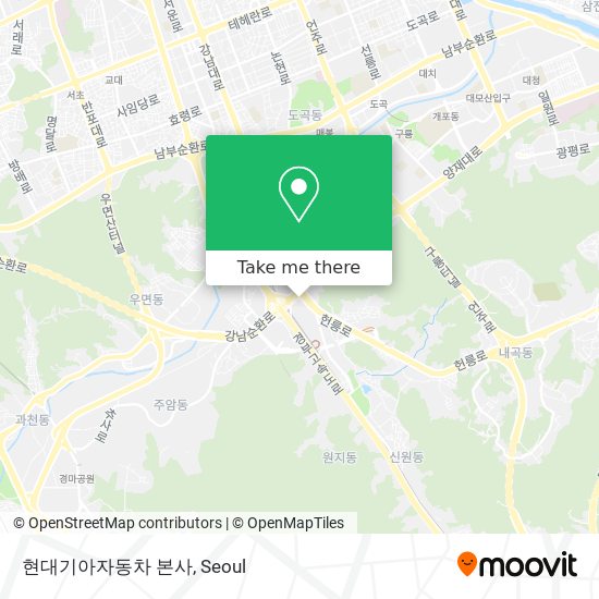 현대기아자동차 본사 map