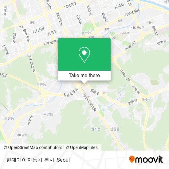 현대기아자동차 본사 map