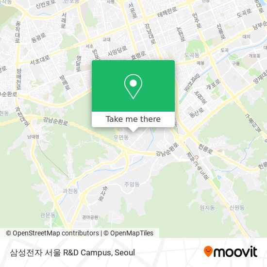 삼성전자 서울 R&D Campus map