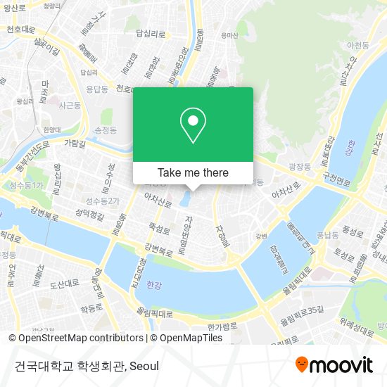 건국대학교 학생회관 map