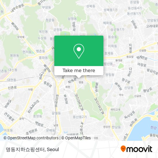 명동지하쇼핑센터 map