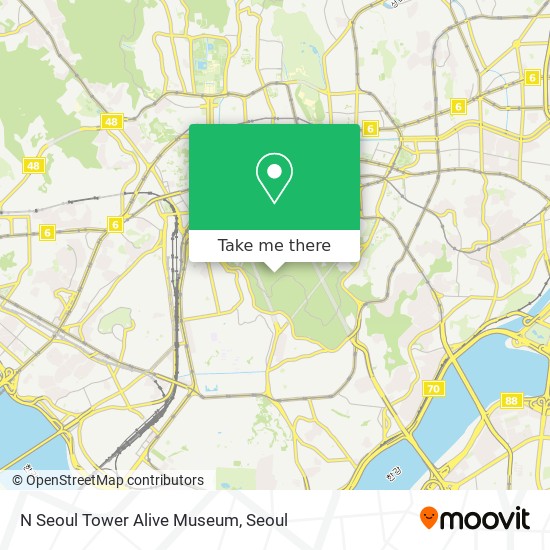 N Seoul Tower Alive Museum map