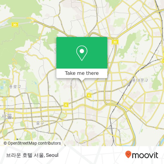 브라운 호텔 서울 map