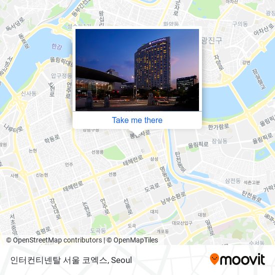 인터컨티넨탈 서울 코엑스 map