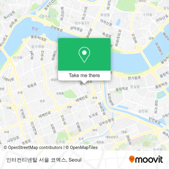 인터컨티넨탈 서울 코엑스 map