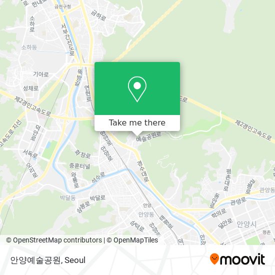 안양예술공원 map