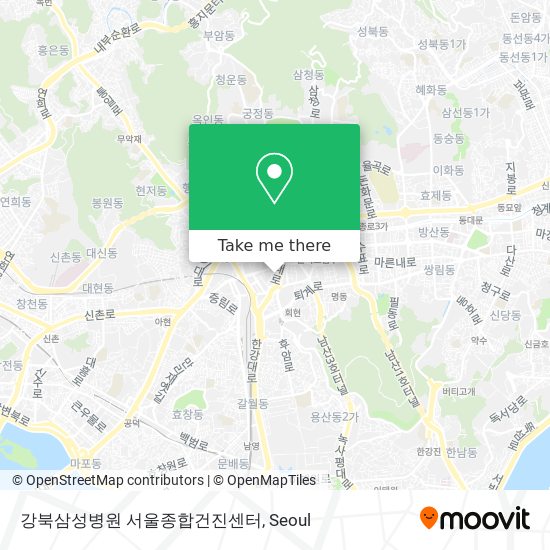 강북삼성병원 서울종합건진센터 map