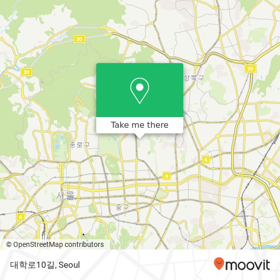 대학로10길 map