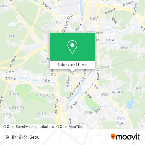 현대백화점 map