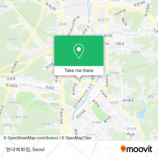 현대백화점 map