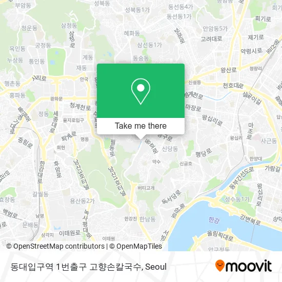 동대입구역 1번출구 고향손칼국수 map
