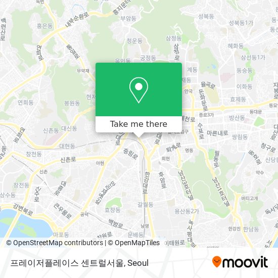 프레이저플레이스 센트럴서울 map